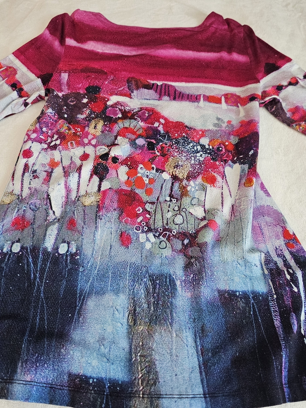 Women's Floral Top in Pink & Blue